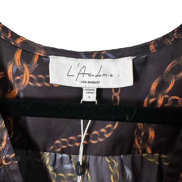 NWT Revolve L’academie The Joyce Mini Dress in Black Chain - Picture 7 of 8